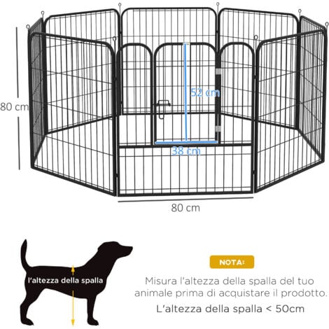 PawHut Recinto per Cani e per Cuccioli da Interno ed Esterno