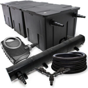 SunSun set per laghetti filtro 90000l chiarificatore 72W pompa 80W tubo 25m
