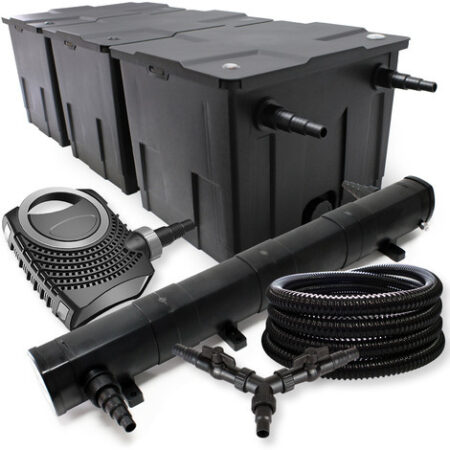 SunSun set per laghetti filtro 90000l chiarificatore 72W pompa 80W tubo 25m