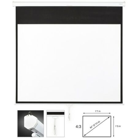 Schermo di proiezione manuale 84in 4:3 1,7x1,8m