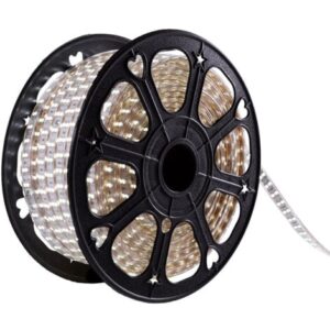 Striscia da 120 LED/M 500W 2700ºK SMD5050 220VAC IP65 x50M 40.000H  [HO-220-120-50M-WW]