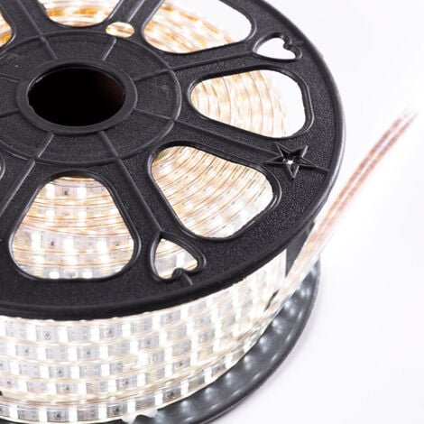 Striscia da 120 LED/M 500W 2700ºK SMD5050 220VAC IP65 x50M 40.000H  [HO-220-120-50M-WW]