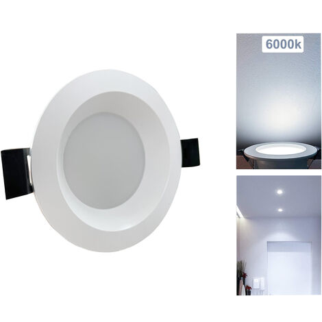 Faretto a Incasso Soffitto LED 9W Rotondo Bianco Luce Fredda Alette Scomparsa