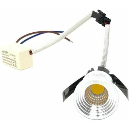 Faretto Led Cob A Incasso 3 W Mini Punto Luce Calda 3000k Bordo Bianco P29