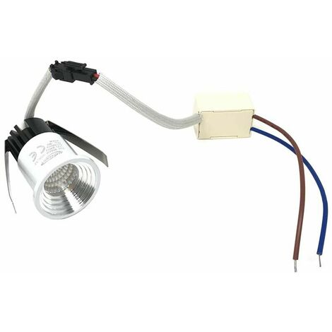 Faretto Led Cob A Incasso 3 W Mini Punto Luce Calda 3000k Bordo Bianco P29