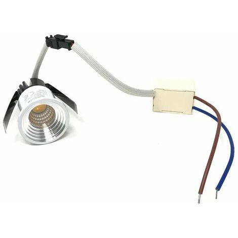 Faretto Led Cob A Incasso 3 W Mini Punto Luce Calda 3000k Bordo Bianco P29