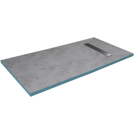 Vassoio doccia con piastrelle 90x160 cm su misura intercouble con pioggia lineare 160 salto