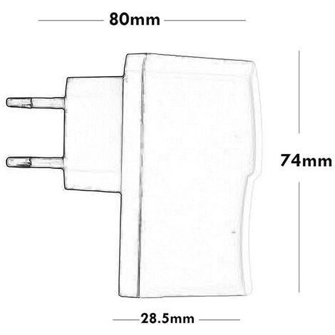 Alimentatore universale 12v 1 ampere trasformatore con spina standard eu e jack di uscita 12 watt