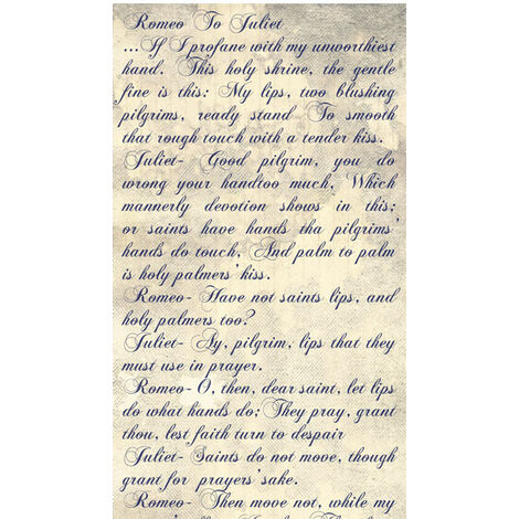Fotomurale - Verses of Love (Romeo & Juliet) - 50x1000