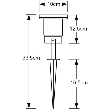 Picchetto Faretto LED Da Giardino Lampada LED Segnapasso GU10 Orientabile Nero