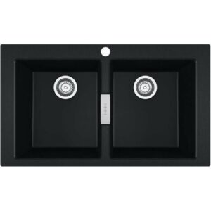 Franke Sirius 2.0 – Lavello in tectonite S2D 620-86, 86×50 cm, nero 143.0637.161