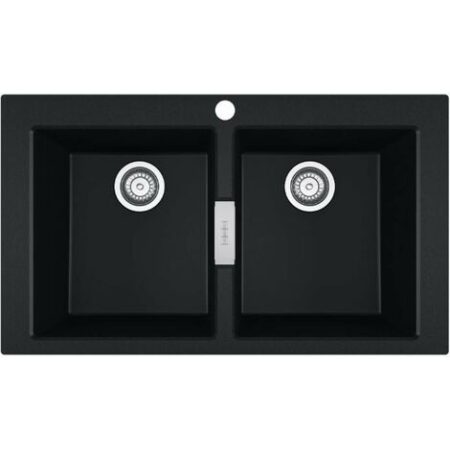 Franke Sirius 2.0 - Lavello in tectonite S2D 620-86, 86x50 cm, nero 143.0637.161