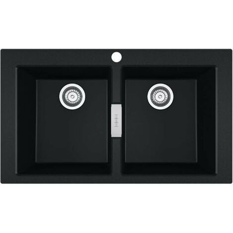 Franke Sirius 2.0 - Lavello in tectonite S2D 620-86, 86x50 cm, nero 143.0637.161