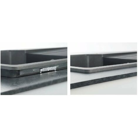 Franke Sirius 2.0 - Lavello in tectonite S2D 620-86, 86x50 cm, nero 143.0637.161