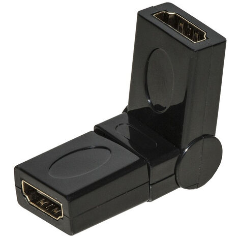 Adattatore connettore hdmi femmina femmina snodabile 180 tv lcd dvd