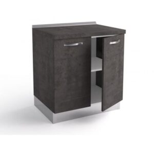 Base cucina 80x60x84 cm in legno color lava con due ante – Massa