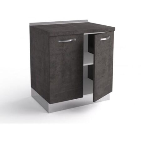Base cucina 80x60x84 cm in legno color lava con due ante - Massa
