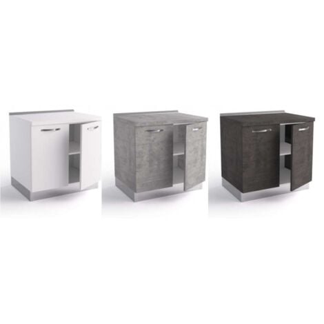 Base cucina 80x60x84 cm in legno color lava con due ante - Massa