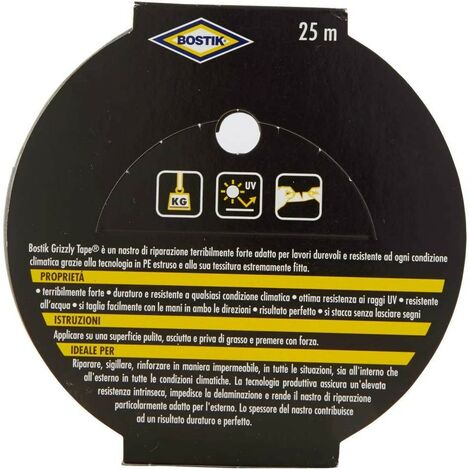 Bostik Grizzly Tape Grigio 25mt x 50mm - Nastro Riparazioni