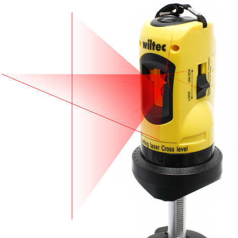 Livella laser autolivellante a linee incrociate con treppiede 1,2 m per misurare angoli e superfici