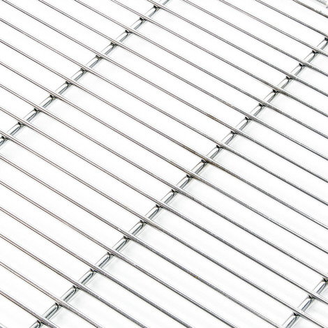 Wiltec Griglia rettangolare in acciaio inox 67 x 40 cm per barbecue a carbone e a gas