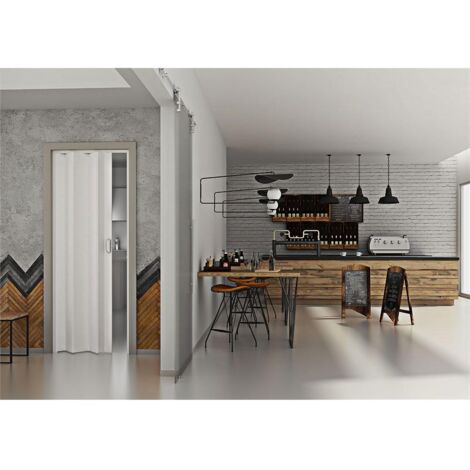 Porta a Soffietto da Interno 83x214 cm in PVC Dalia Bianca Pastello