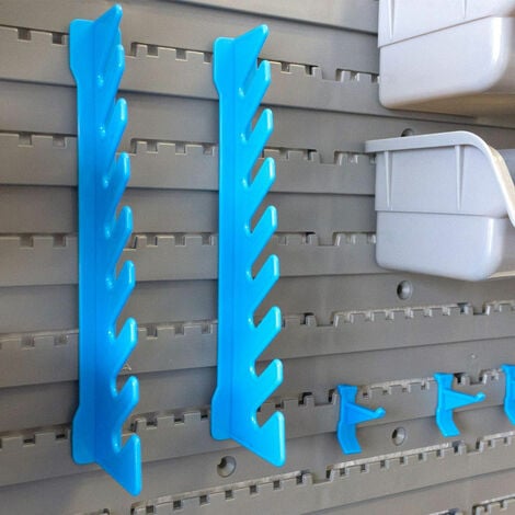 Pannello Parete Porta Utensili 43pz Da Lavoro Con Vaschette E Ganci In Plastica