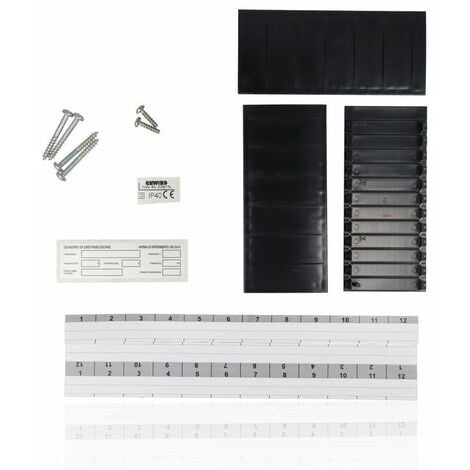 GEWISS GW40239TN - Centralino da arredo da Incasso con Portello - nero toner - 36+3m