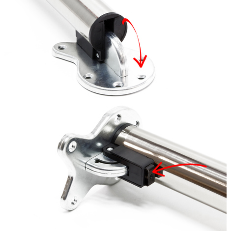 Set 4 gambe per tavolo regolabili in altezza 70-110 cm nichel Piedi per mobili