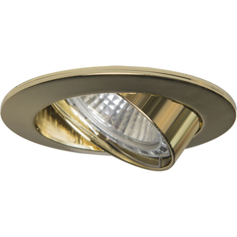 QAZQA + Faretto da incasso edu - Moderno - Alluminio - Ottone - Tondo Max. 1 x Watt
