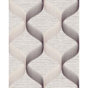 Carta da parati stile retro EDEM 1034-14 Carta da parati in vinile strutturata con motivo grafico luccicante crema beige marrone 5,33 m2