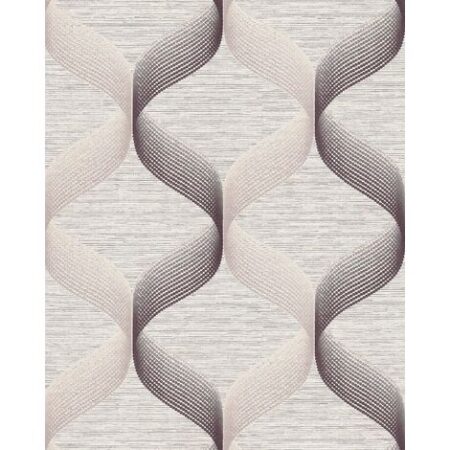 Carta da parati stile retro EDEM 1034-14 Carta da parati in vinile strutturata con motivo grafico luccicante crema beige marrone 5,33 m2