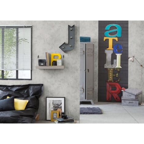 Carta da parati effetto stucco intonaco Profhome 954064 Carta da parati TNT liscia con aspetto stucco opaca grigio 5,33 m2