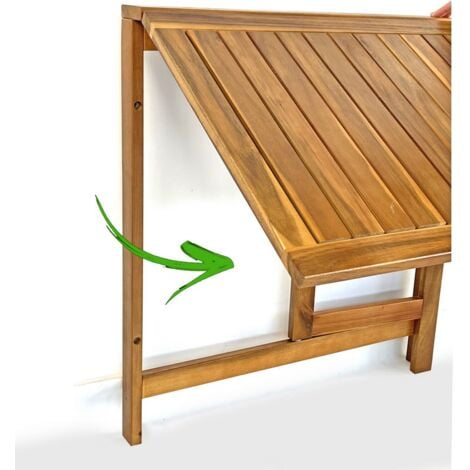 Set tavolino con 2 sedie da balcone salvaspazio in legno Melzo