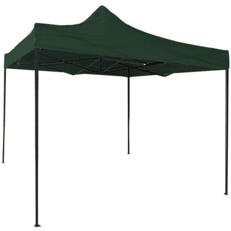 Rebecca Mobili Gazebo Telo Richiudibile Verde 4 Pesi Metallo Poliestere 3x3