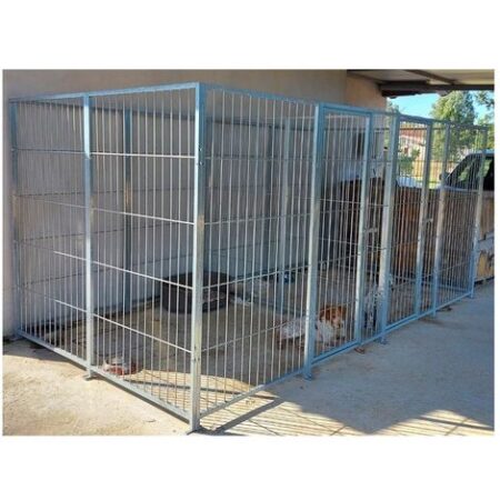 2 box per cani da esterno con zincatura a caldo ciascuno da 200x200x altezza 180 cm