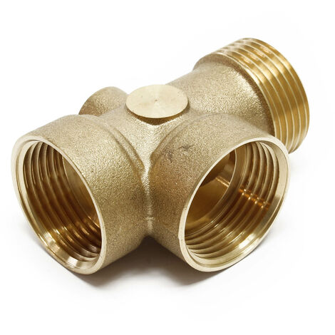 Raccordo in ottone a 4 vie DN25 1″/DN13 1/4″ Attacco autoclave,pompa,manometro,serbatoio a membrana