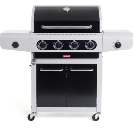 barbecue a gas barbercook "siesta 412" con fornello laterale 4 bruciatori