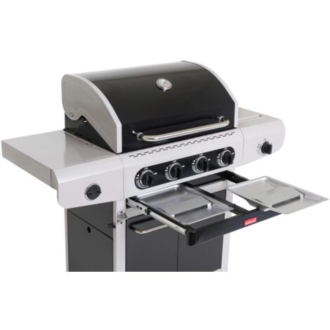 barbecue a gas barbercook "siesta 412" con fornello laterale 4 bruciatori