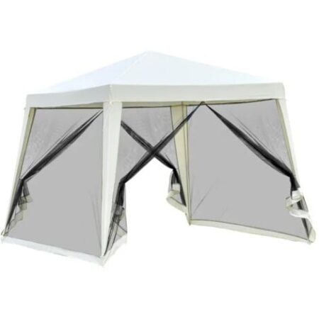 gazebo 3 x 3 m da giardino con zanzariera