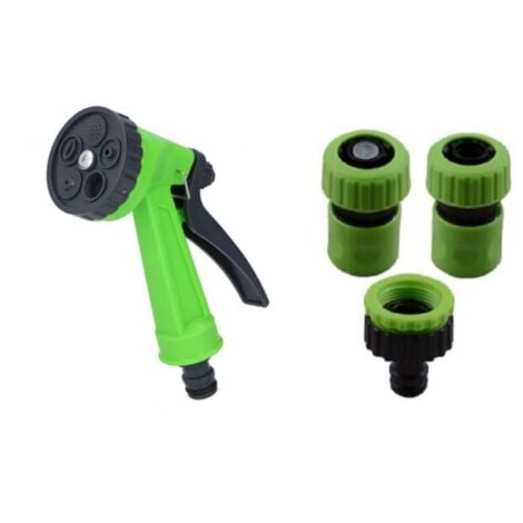 PISTOLA A SPRUZZO RACCORDI PER INNAFFIARE POMPA IRRIGAZIONE GIARDINO REGOLABILE