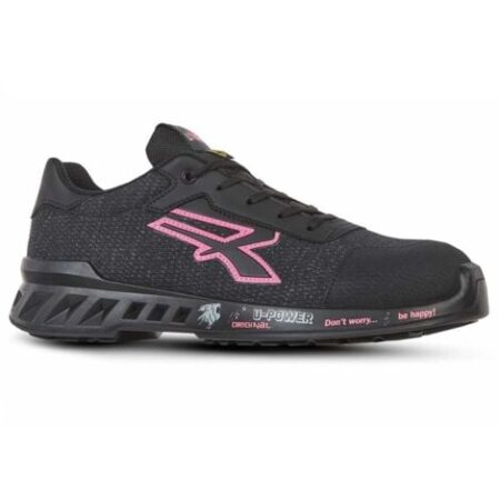 Scarpe Antinfortunistiche da Donna UPower Michelle S1P  Linea RedLeve Nero/Fuxia 38