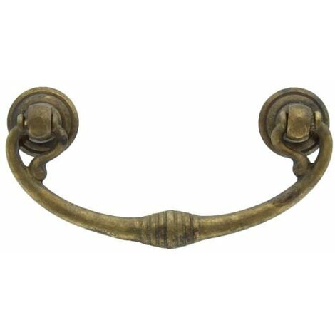 BL MANIGLIA 03027  82X40 MM OTTONE ANTICATO