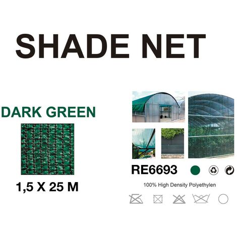 Rebecca Mobili Telo Rete ombreggiante Ombra 90% Frangivento Verde da Giardino 1,5x25 mt