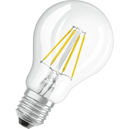 OSRAM Lampada LED - E27 - Bianco freddo - 4000 K - 4 W - Sostituisce lampade ad incandescenza 40W - chiara - LED Retrofit CLASSIC A