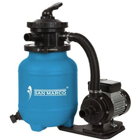 Pompa filtro a sabbia piscina San Marco 6m3/h con Aqualoon