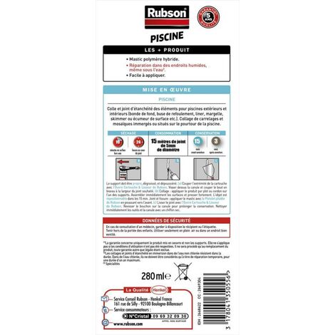 RUBSON sigillante per piscine trasparente 280ml Rubson