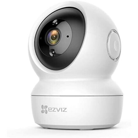EZVIZ CS-C6N Telecamera Videosorveglianza Sorveglianza Wi Fi Wireless Interna 2k 4 Mpx Pan/Tilt/Zoom Compatibile Alexa, Rotazione a 360°, Visione Notturna, Tracciamento del Movimento e Audio Bi-direzi