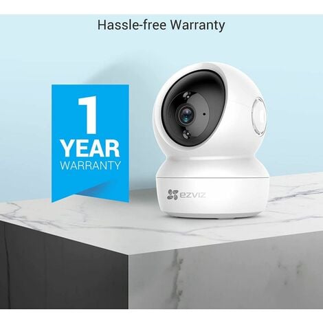 EZVIZ CS-C6N Telecamera Videosorveglianza Sorveglianza Wi Fi Wireless Interna 2k 4 Mpx Pan/Tilt/Zoom Compatibile Alexa, Rotazione a 360°, Visione Notturna, Tracciamento del Movimento e Audio Bi-direzi
