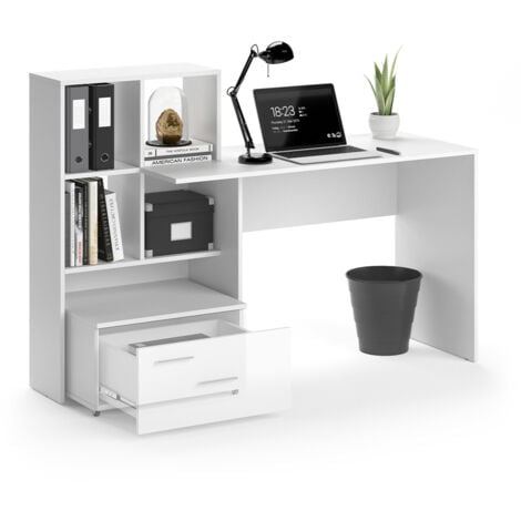 Scrivania Lorio, Bianco, 149.2 x 49.8 cm, Vicco